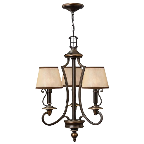 Hinkley Plymouth 3-Light Chandelier Olde Bronze