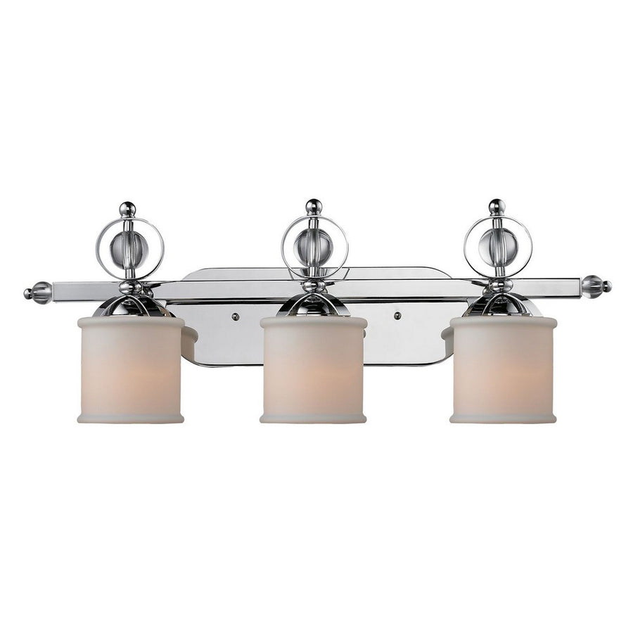 Golden Lighting Cerchi 1030-BA3 CH three-light bath vanity in Polished Chrome