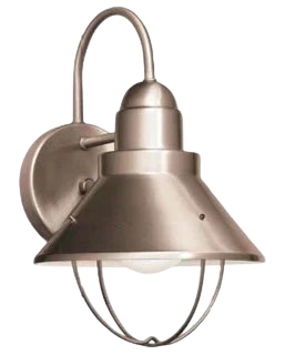 Kichler 11098Ni 1-Light Outdoor Wall Lantern In Brushed Nickel