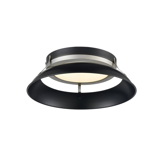 DVI Alcenon DVP39528 round flush ceiling light with flared dark rim and contrasting band