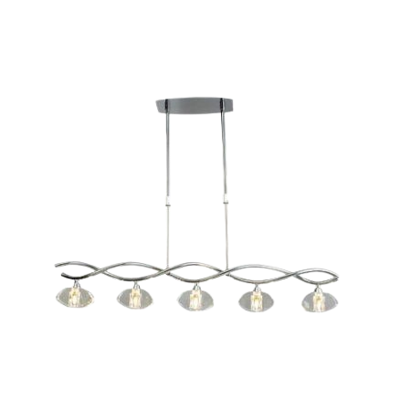Mantra Lighting Alfa 85cm 5-Light G9 Linear Pendant