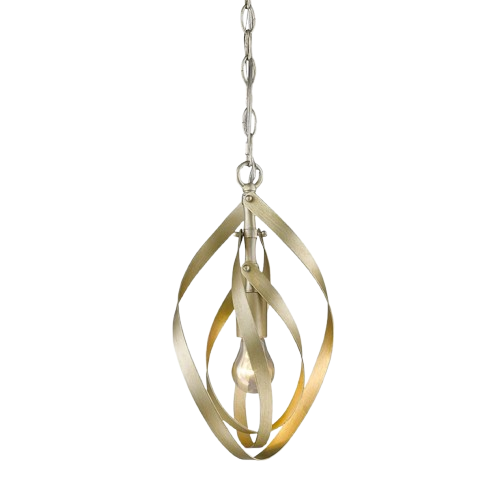 Golden Lighting Nicolette Collection 1-Light White Gold Pendant