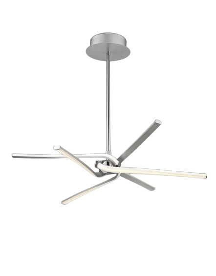 Mantra Knot 45W Led Convertible Ceiling Light / Pendant - Telescopic Silver & Chrome