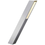 Piza 12V landscape path light in titanium finish on a plain background