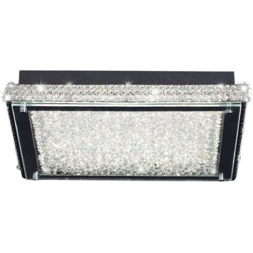 Mantra Lighting Square Led Flush Light With Sparkle Effect