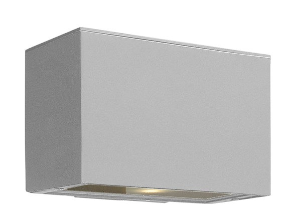 Atlantis Led Outdoor Wall Lantern, 6 Inch Titanium Finish, Modern Down Light For Exterior Walls
