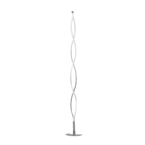Mantra Sahara Modern LED Dimmable Floor Lamp - Silver & Polished Chrome