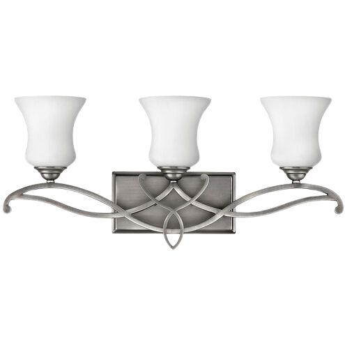 Hinkley Brooke 3-Light Bathroom Vanity Light in Antique Nickel