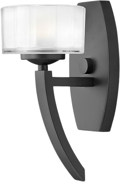 Hinkley Lighting Meridian 1-Light Indoor Wall Sconce In Satin Black Finish
