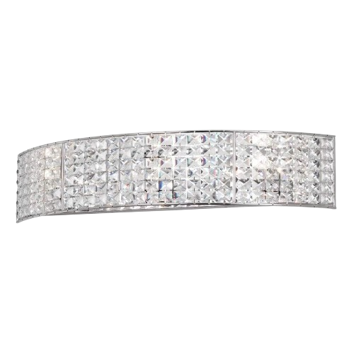 Dainolite Mila 4-Light Crystal Vanity Light In Polished Chrome Finish