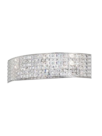 Dainolite Mila 3-Light Crystal Vanity Light In Polished Chrome