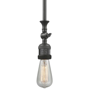 Franklin Restoration 1-Light 4 Inch Bare Bulb Mini Pendant Ceiling Light, Oil Rubbed Bronze, Incandescent