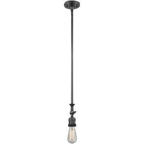 Franklin Restoration 1-Light 4 Inch Bare Bulb Mini Pendant Ceiling Light, Oil Rubbed Bronze, Incandescent