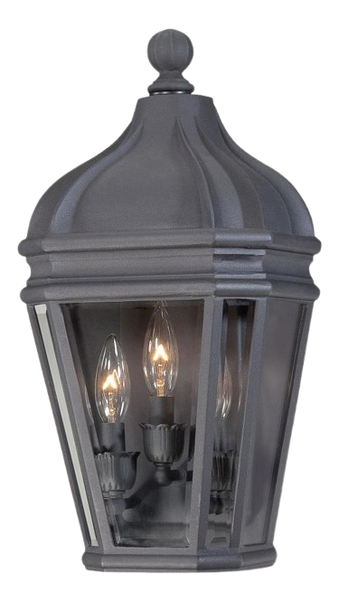 Minka-Lavery 3 Light Outdoor Wall Sconce With Black Finish