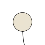 Muuto Post extra lighting head with a round pale diffuser, slim black rim and cable