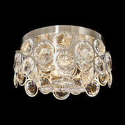 StarFire Crystal Verona 2816SN flush mount with faceted circular crystal discs and satin nickel ceiling plate
