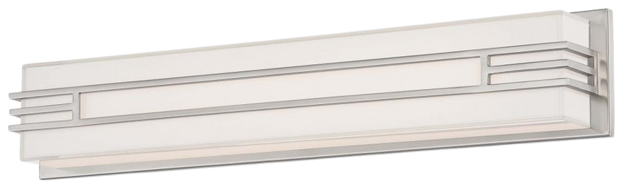 Minka-Lavery 2943-84-L 1-Light Led Bath Sconce - 15" Brushed Nickel Vanity Wall Light, Integrated Led