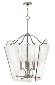 Hinkley Wingate 6-Light Large Foyer Lantern Pendant – Polished Nickel