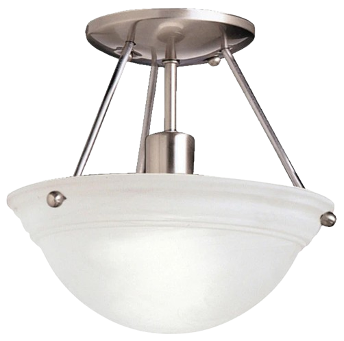 Kichler Cove Molding Top Glass 1-Light Semi-Flush Mount Ceiling Light