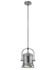 Hinkley Pullman 1-light pendant in chrome, front view