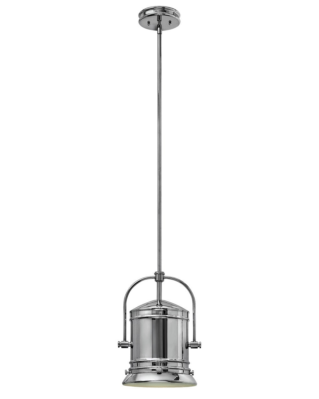 Hinkley Pullman 1-light pendant in chrome, front view