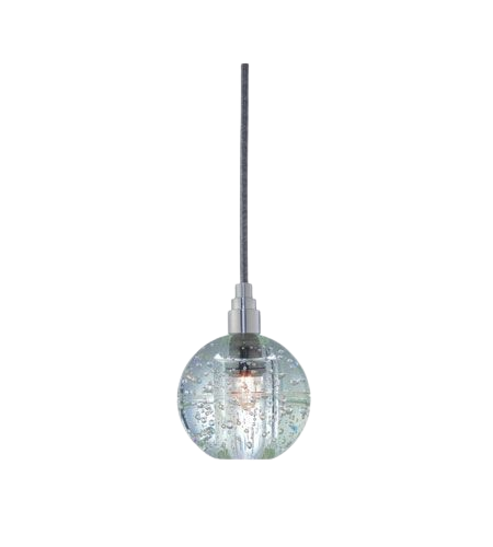 Hudson Valley Lighting Naples 1-Light Pendant Ceiling Light In Satin Nickel With Silver Cord