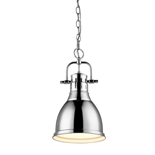 Golden Lighting Duncan Mini Pendant 3602-Sch-Ch – Chrome Single-Light Ceiling Pendant