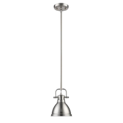 Golden Lighting Duncan 3604-M1L one-light mini pendant, 6.5 inches wide