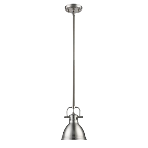 Golden Lighting Duncan 3604-M1L Pw-Pw 1-Light Mini Pendant – 8.38″ Tall, 6.5″ Wide
