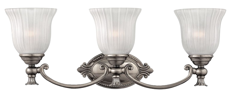 Hinkley Francoise 3-Light Bathroom Vanity Light In Polished Antique Nickel