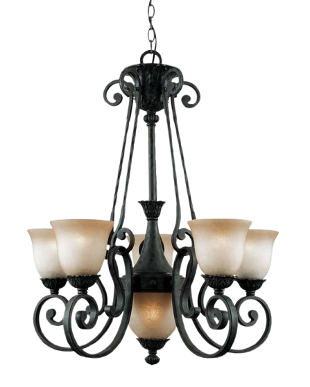 Quoizel Barrington 5-Light Chandelier In Sunset Shadow