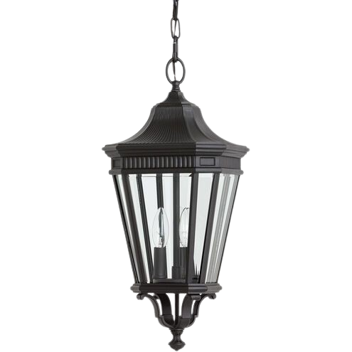 Feiss Cotswold Lane 3-Light Outdoor Wall Lantern In Black
