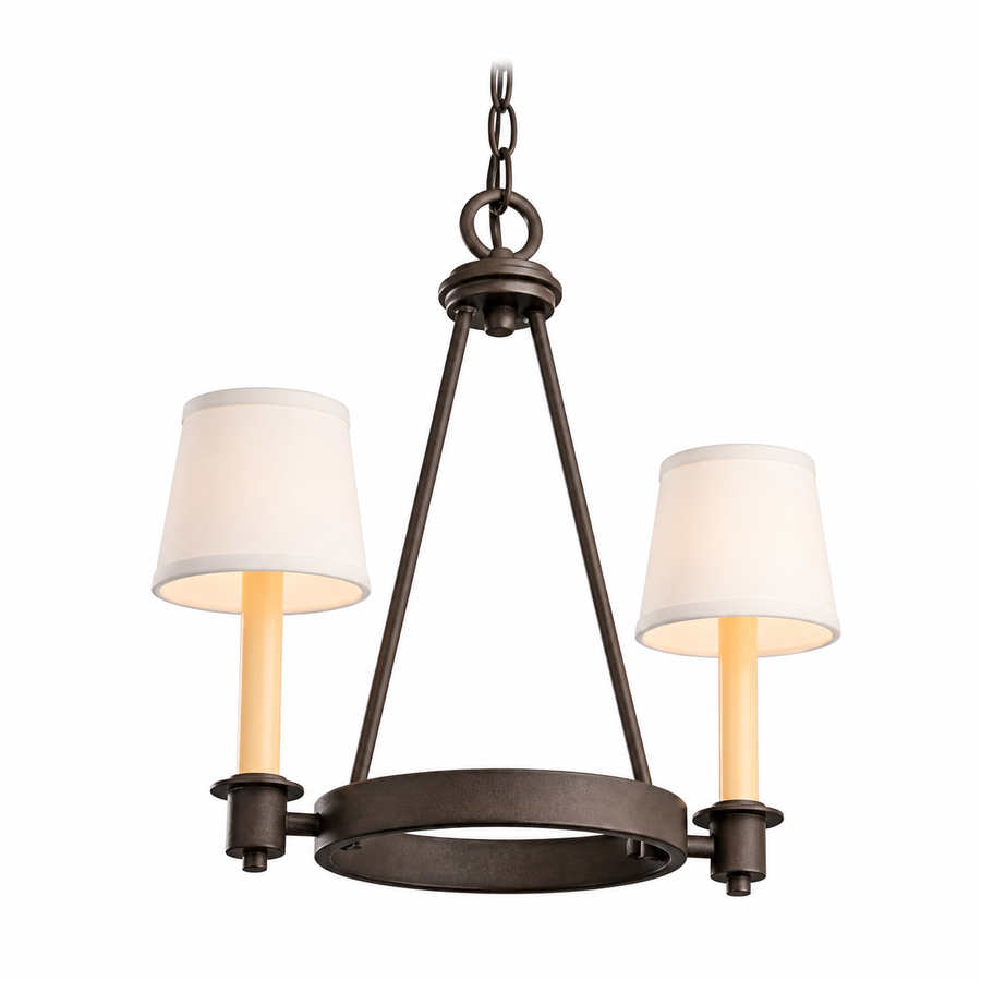 Kichler Pendalette 42232 CTZ two-light chain-drop fixture in Colton Bronze