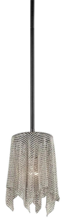 Kichler 1-Light Mini Pendant Downlight in Brushed Nickel – Modern Ceiling Hanging Light