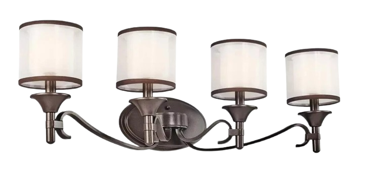 Kichler 45284MIZ Lacey 4-Light Bath Vanity Wall Light, 31-Inch Mission Bronze
