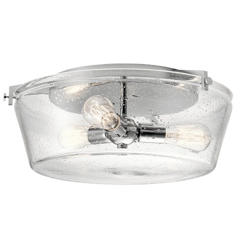 Kichler Alton 45299Ch 3-Light Flush Mount Ceiling Light In Chrome