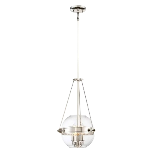 Minka Lavery Atrio 12" 3 Light Pendant In Polished Nickel