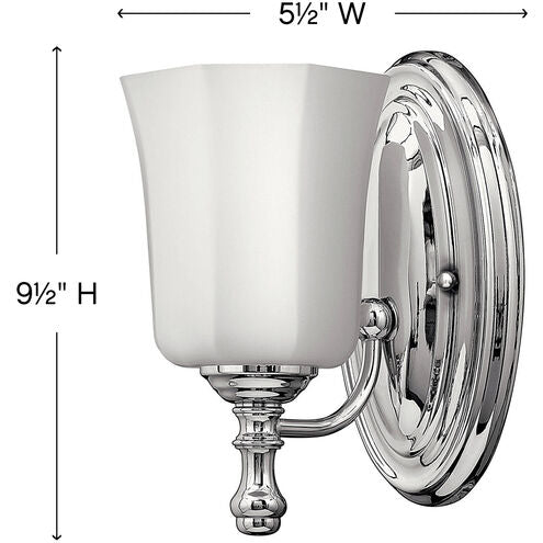 Shelly 1-Light 7.5″ Chrome Vanity Light Wall Sconce – Model 5010Cm