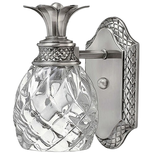 Plantation 1-Light 6.5″ Vanity Light Wall Sconce – Polished Antique Nickel