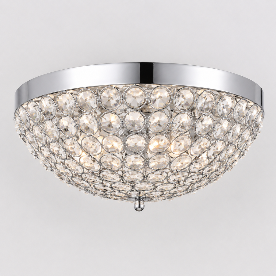 Kuzco Lighting 7-Light Chrome Crystal Flush Mount
