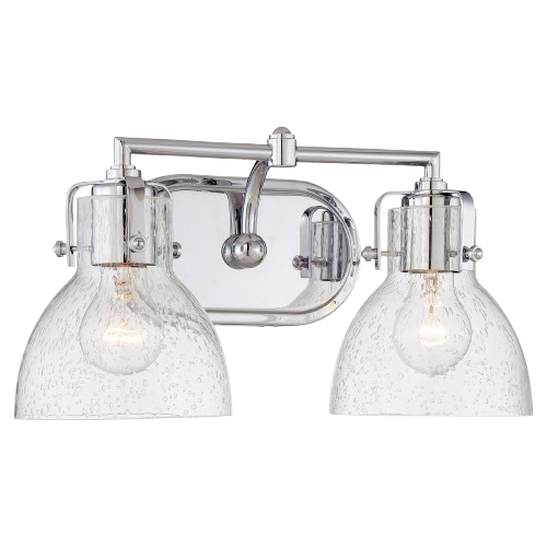 Minka Lavery Plano 15.5" 2-Light Polished Chrome Bathroom Vanity Light