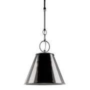 Hudson Valley Altamont 5511-PN pendant with a polished nickel cone and circular hanging ring