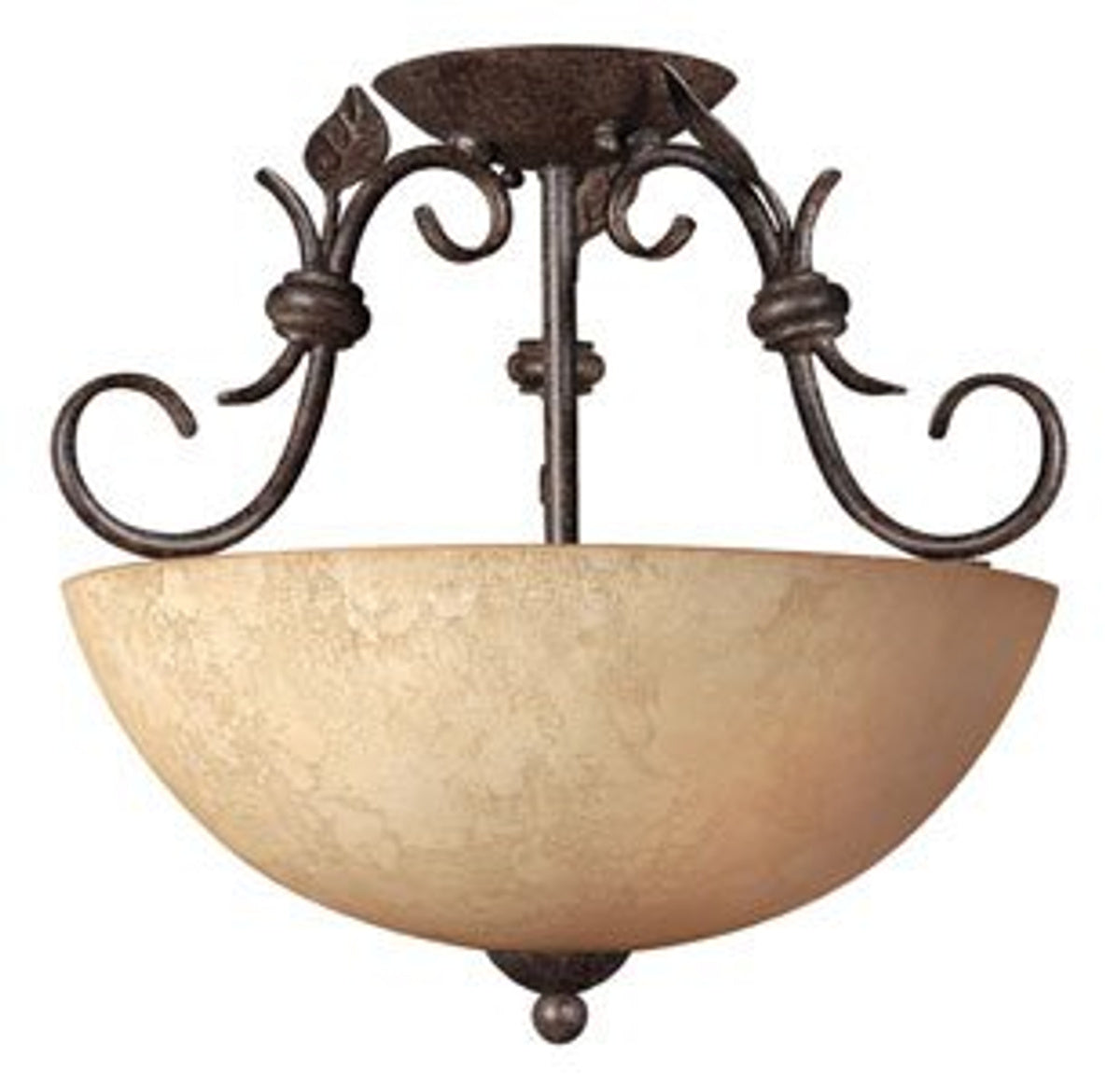Hinkley 5661CZ Eden fixture in Country Bronze with Scavo glass