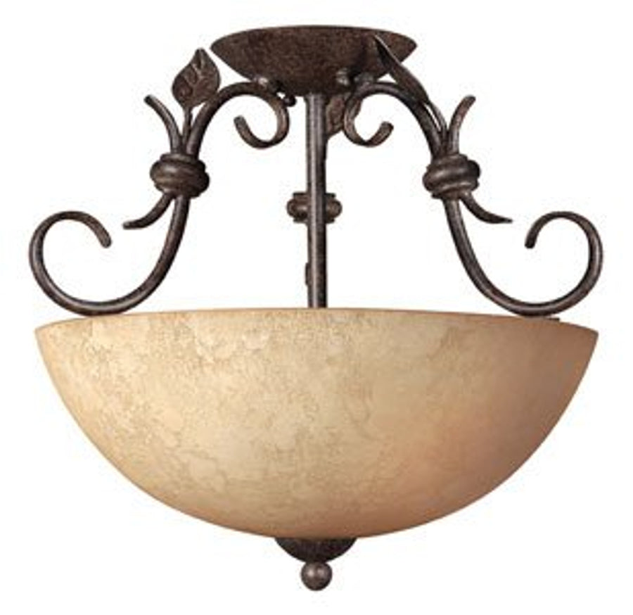 Hinkley 5661CZ Eden fixture in Country Bronze with Scavo glass