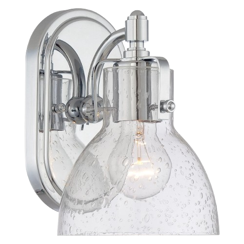Minka Lavery 1-Light Transitional Bath Vanity Light With Glass Shade