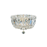 Schonbek Petit Crystal Deluxe flush mount with a shallow faceted bowl and central drop