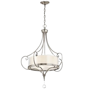 Kichler Lara 3-Light Indoor Drum Pendant In Classic Pewter