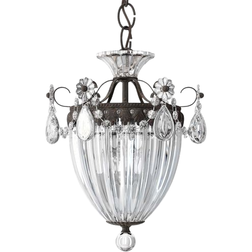Schonbek Bagatelle 3-Light Crystal Mini Pendant In Heirloom Bronze