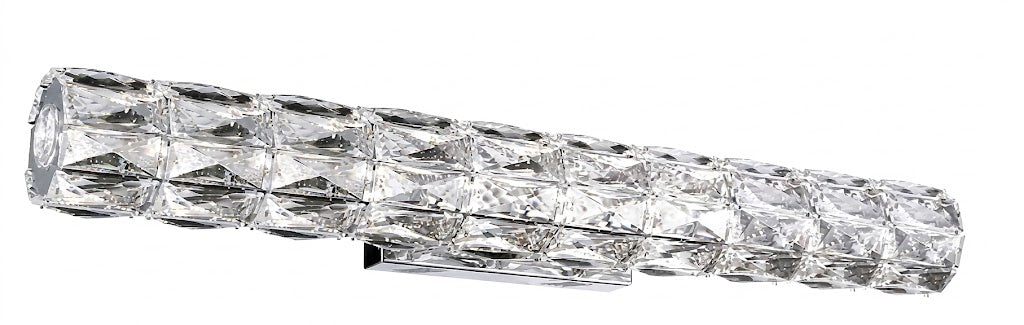 Kuzco Gamma 30.5-Inch Chrome Crystal LED Wall Sconce