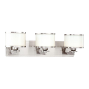 Satin nickel three-light vanity bar, Hudson Valley model 6103-SN, shown on a plain background